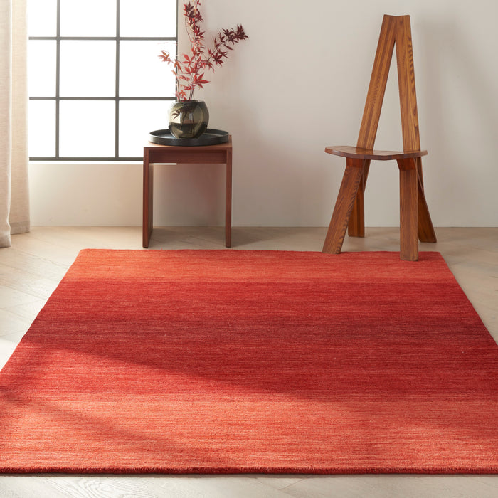 Calvin Klein Linear Glow GLO01 Red 4'x6' Area Rug