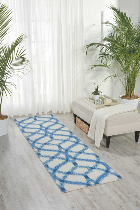 Waverly Sun N Shade SND05 Green 8' Runner  Hallway Rug