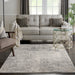 Nourison Rustic Textures RUS07 Ivory and Grey 5'x7' Abstract Area Rug
