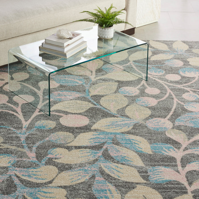 Nourison Tranquil TRA03 Beige and Grey 9'x12' Oversized  Rug