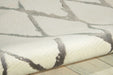 Nourison Twilight TWI15 Silver and White 12'x15' Oversized Rug