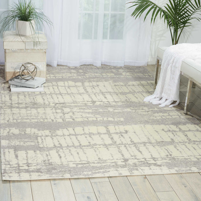 Nourison Twilight TWI10 White 9'x12' Oversized Rug