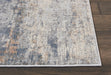 Nourison Rustic Textures RUS01 Grey and Beige 8' Runner Hallway Rug