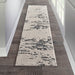 Nourison Zermatt 8' Runner Blue Neutral Area Rug