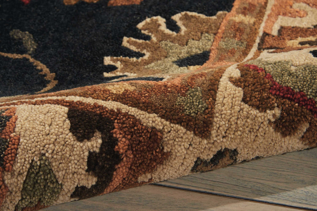 Nourison Tahoe TA08 Black 8' Runner Hallway Rug