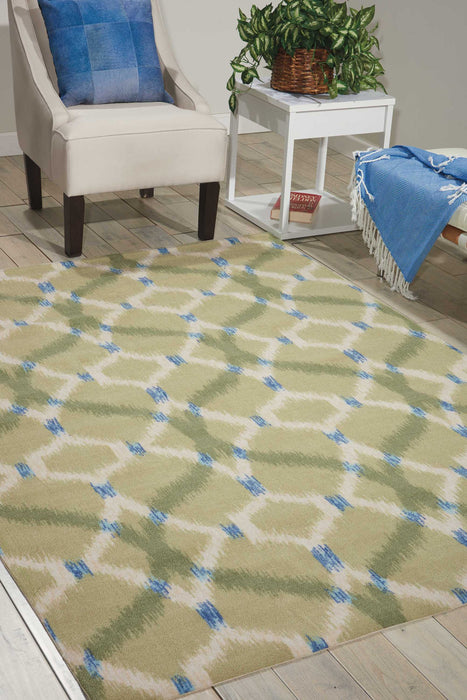 Waverly Sun N Shade SND05 Green 8'x11'   Rug