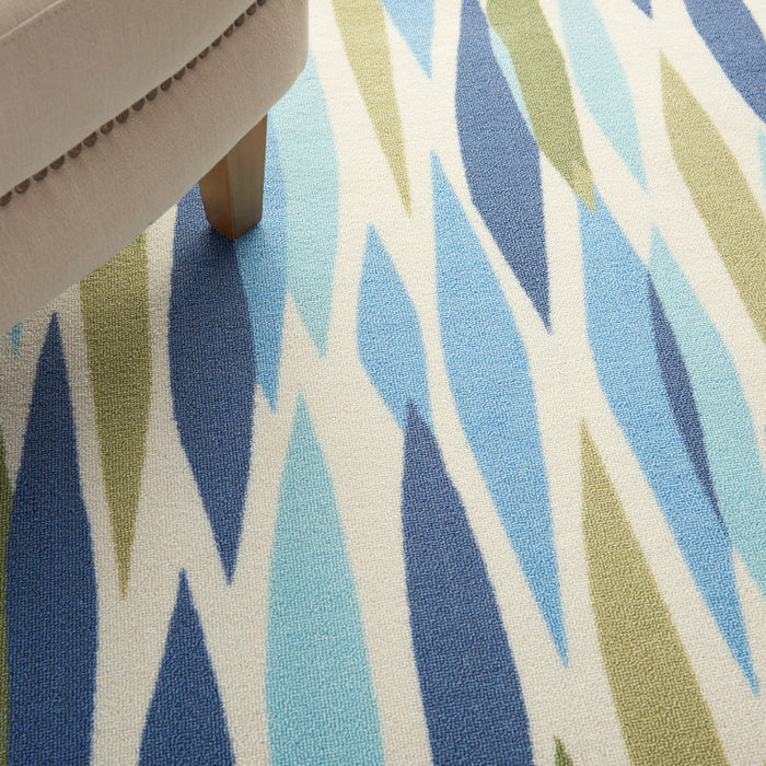 Waverly Sun N Shade SND01 Green 10'x13'   Rug