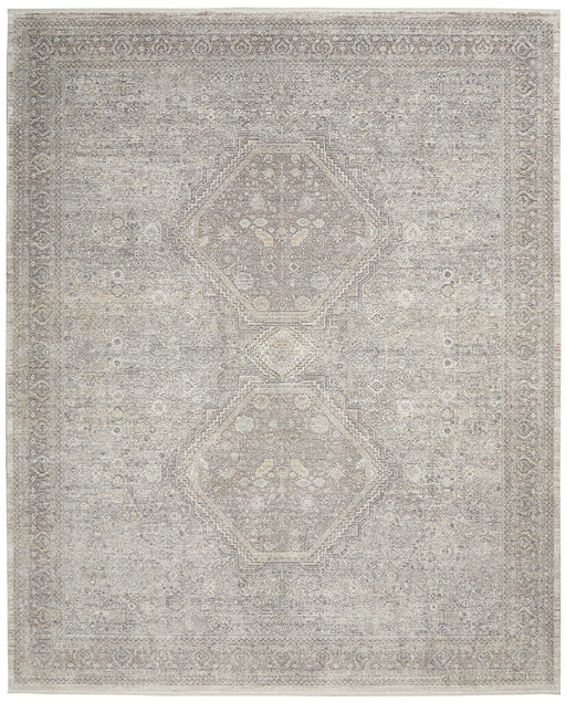 Nourison Starry Nights 9' x 12' Cream and Grey Vintage Area Rug