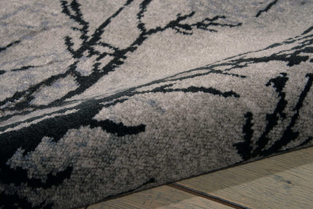 Nourison Twilight TWI17 Black and Grey 10'x14' Oversized Rug