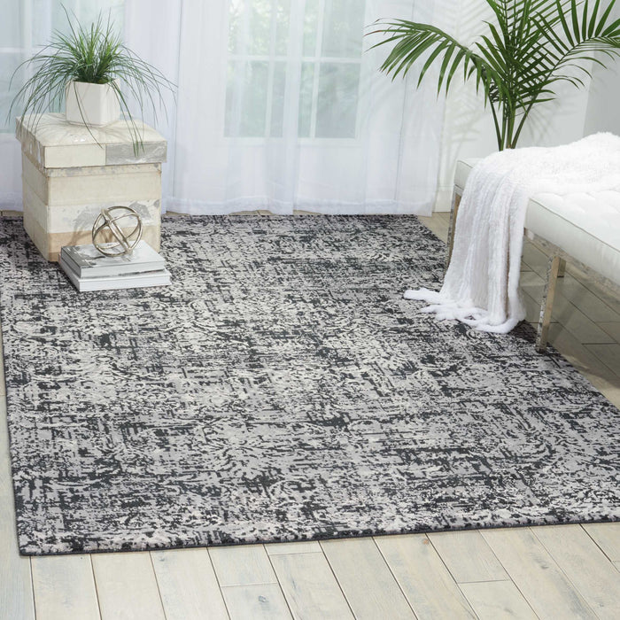 Nourison Twilight TWI04 Black and Grey 9'x12' Oversized  Rug