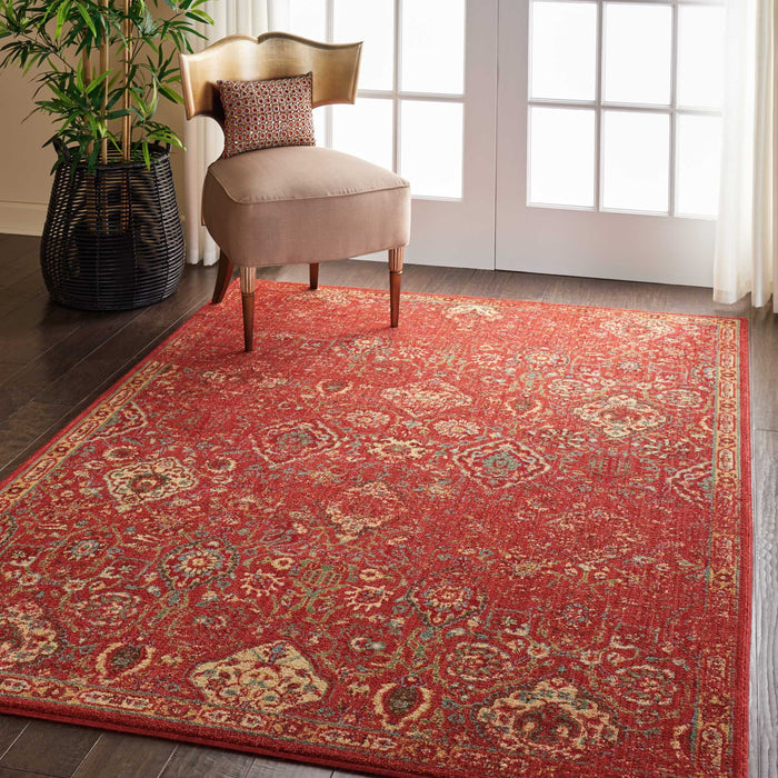 Nourison Somerset ST90 Red 4'x6' Oriental Area Rug
