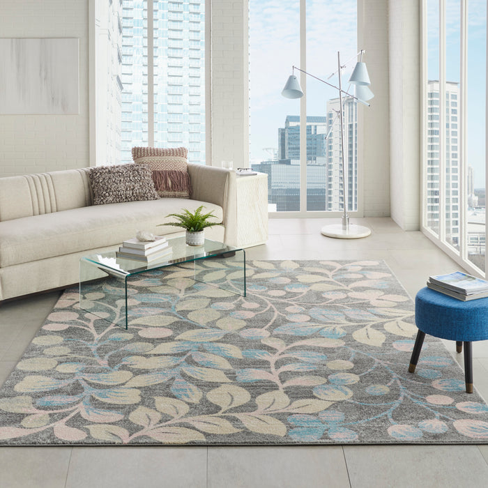 Nourison Tranquil TRA03 Beige and Grey 9'x12' Oversized  Rug